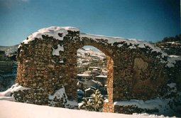 Militello innevata Militello innevata, ruderi del castello medioevale