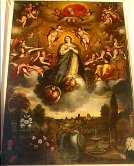 30 Grande Pala d'altare della Chiesa Madre raffigurante l'Immacolata con simbologia mariana. Opera di Giuseppe Tomasi da Tortorici del 1672.