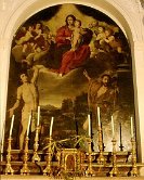 Madonna col Bambino di Pietro Novelli Pala d'altare della Chiesa di San Sebastiano, raffigurante la Madonna col Bambino e con i Santi: Rocco e Sebastiano. Pregevolissima opera di artista della...